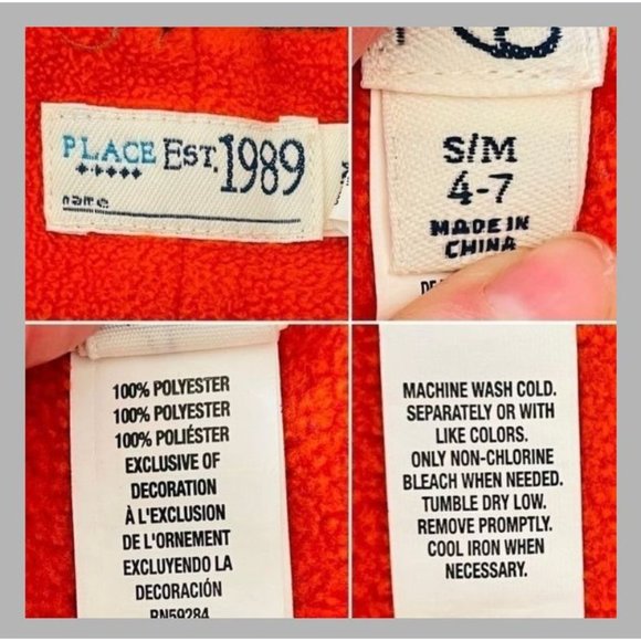 Soft Lightweight Fleece Orange/Grray or 2-Tone Gray Cap, size S/M (4-7) - Picture 6 of 7